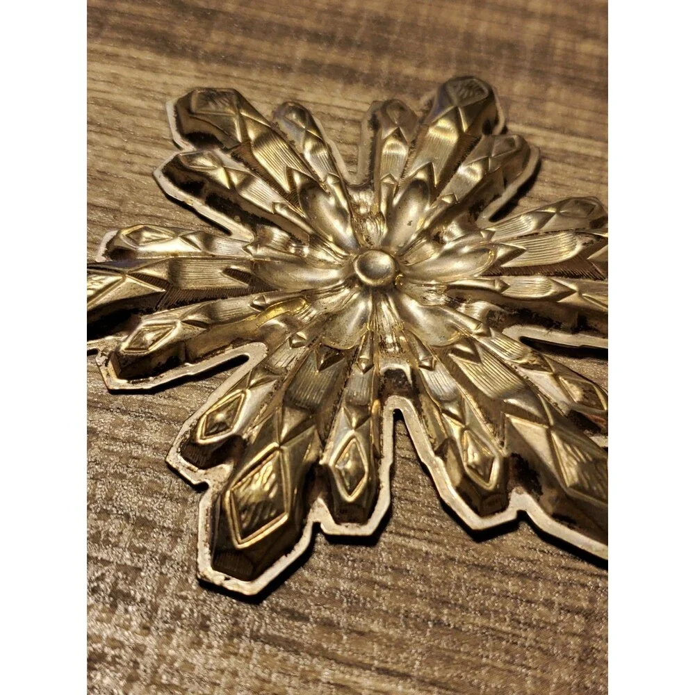 1974 Gorham Sterling Silver Snowflake Christmas Ornament Pendant Hallmarked